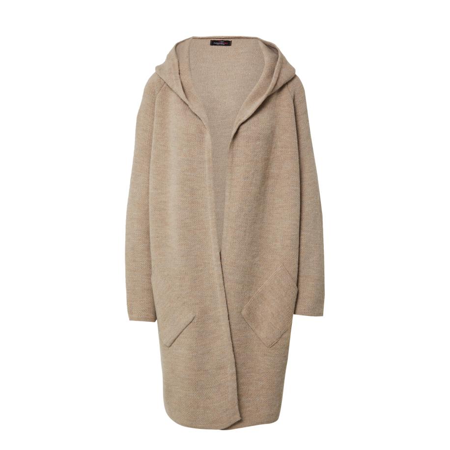 zwillingsherz Zwillingsherz Gebreid vest Annabell donkerbeige -