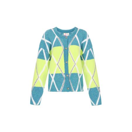 IZIA IZIA Gebreid vest jade groen / lichtgroen