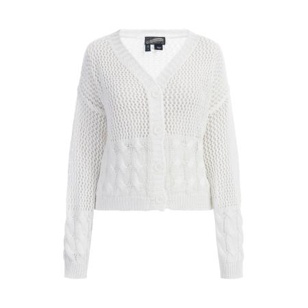 DreiMaster DreiMaster Vintage Gebreid vest wolwit