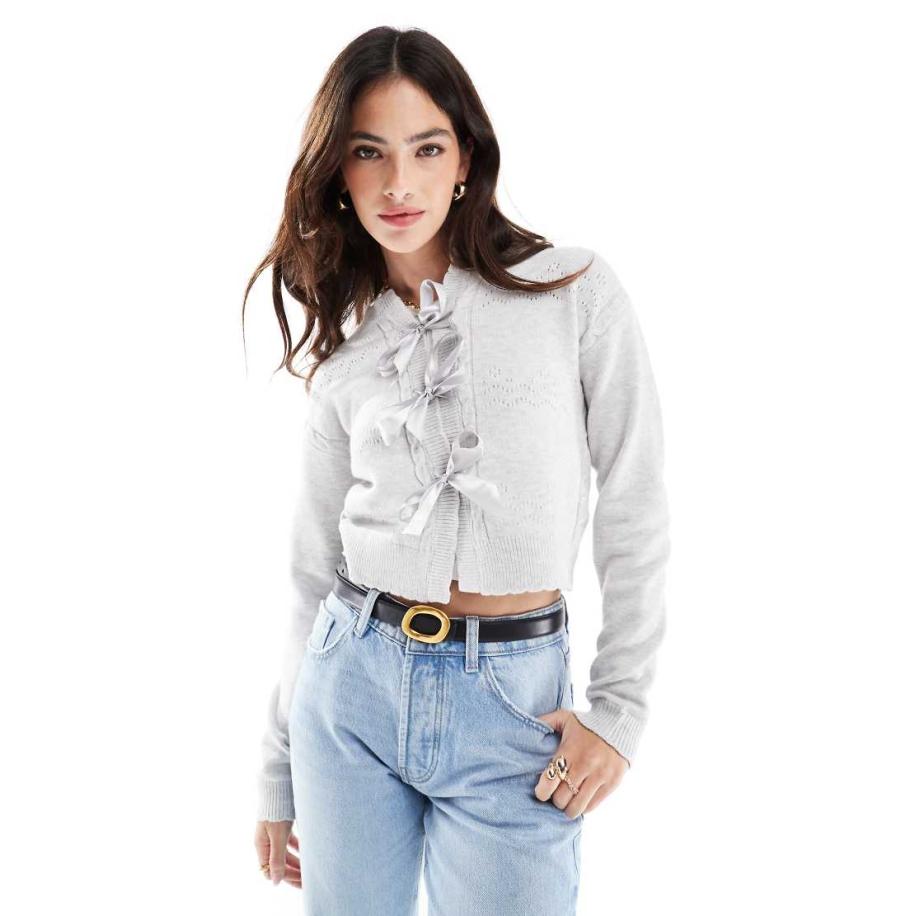 Cotton On Vest met strikken in lichtgrijs Grijs