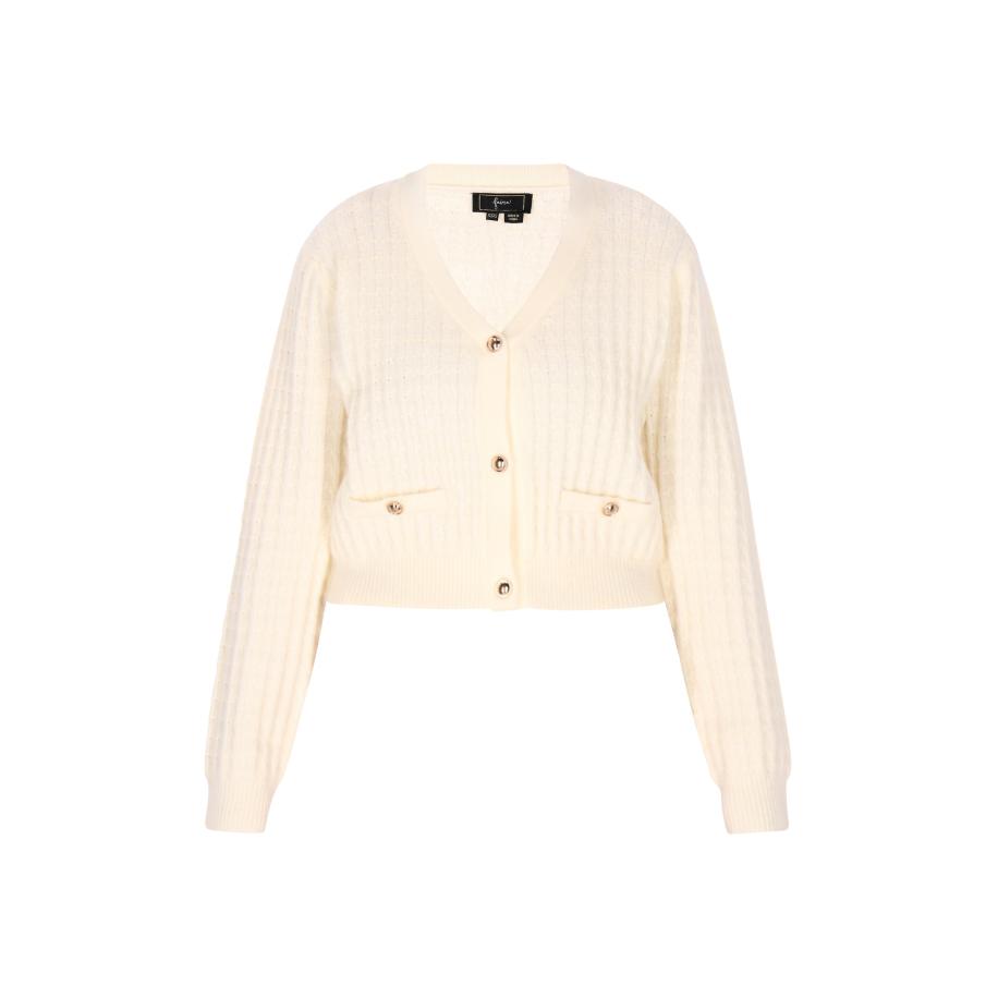 Faina faina Gebreid vest wolwit -