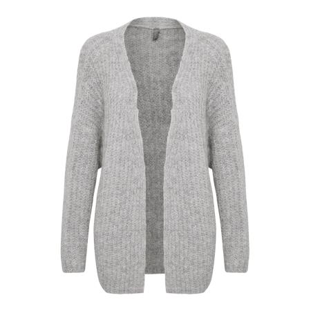 Culture CULTURE Gebreid vest CU Brava grijs gemêleerd