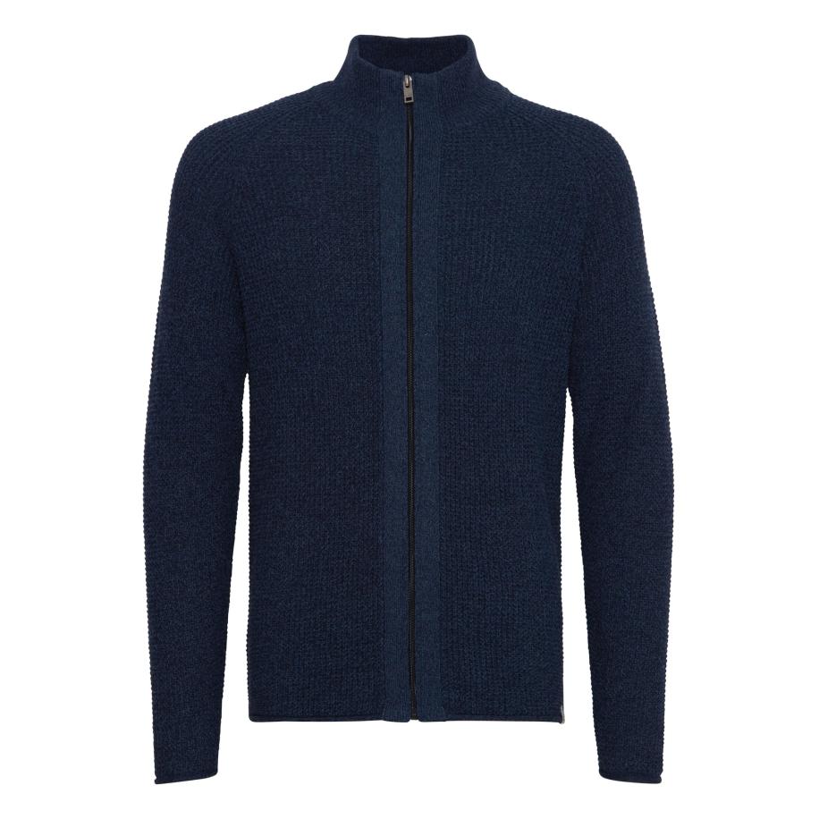 Solid !Solid Gebreid vest Kotcha donkerblauw -