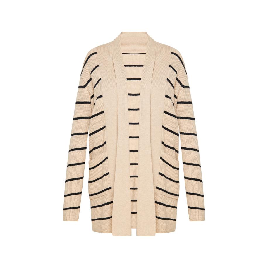 Usha usha BLUE LABEL Gebreid vest beige / zwart -