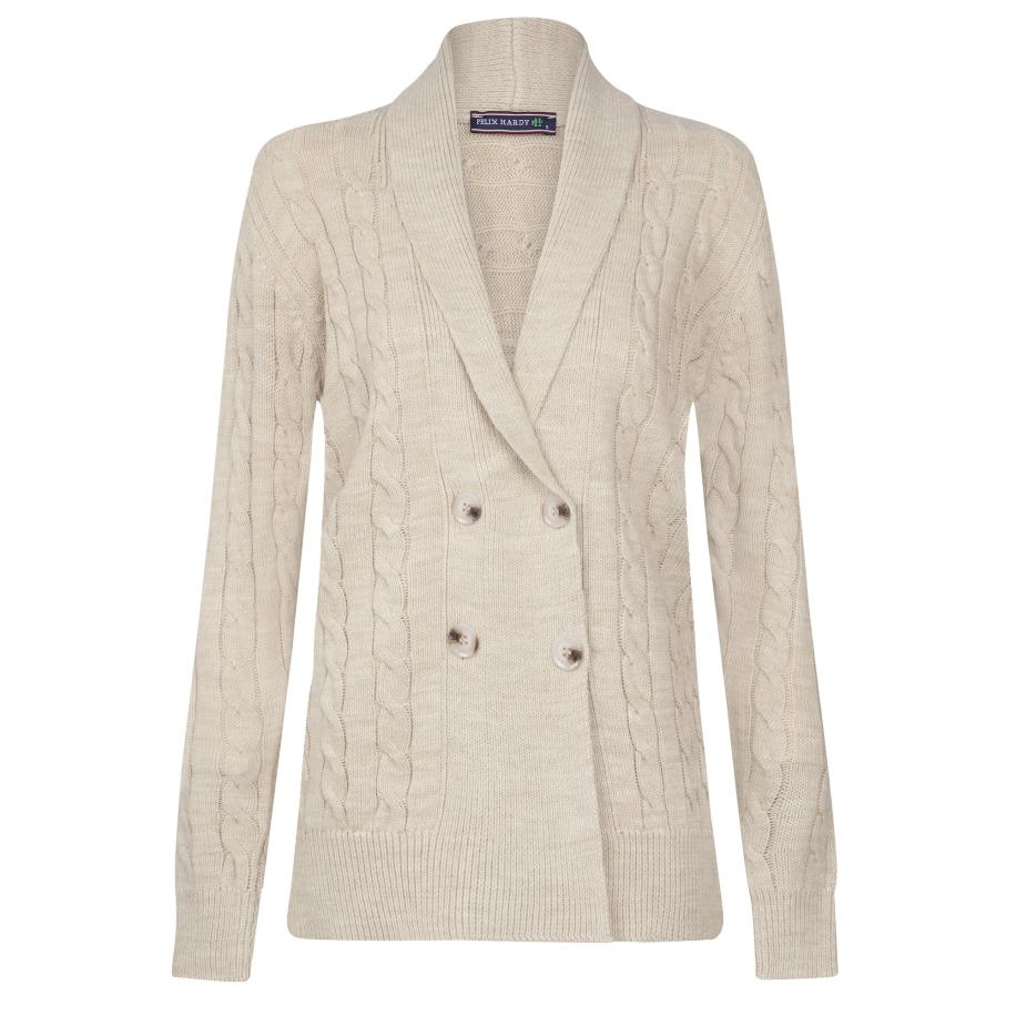 Felix Hardy Felix Hardy Gebreid vest beige -