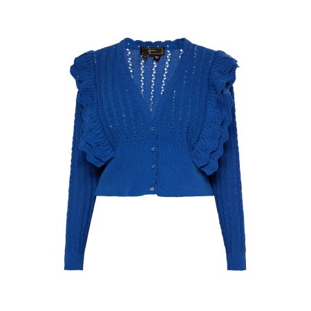 Faina faina Gebreid vest royal blue/koningsblauw