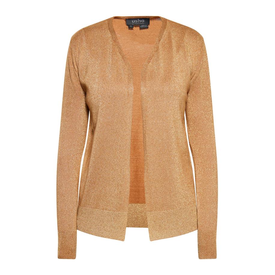 Usha usha BLACK LABEL Gebreid vest goud -