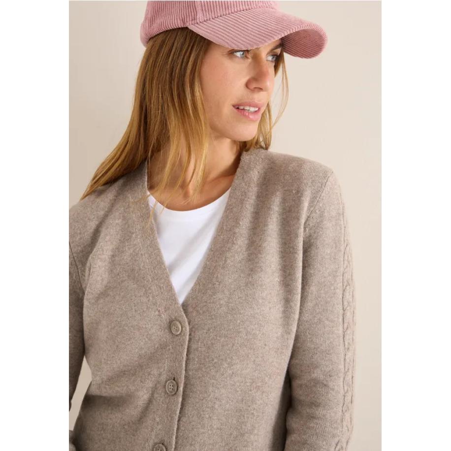 CECIL Vest met gebreide details Bruin