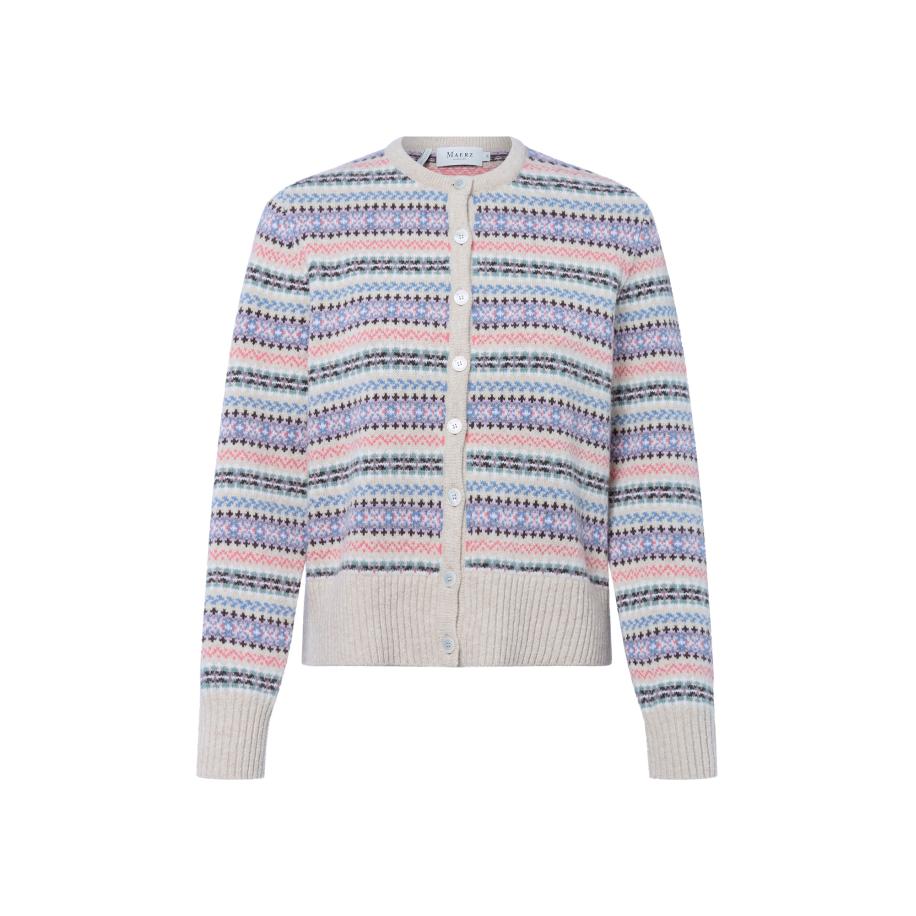 MAERZ Muenchen Gebreid vest crème / bruin / lavendel / lichtroze Bruin