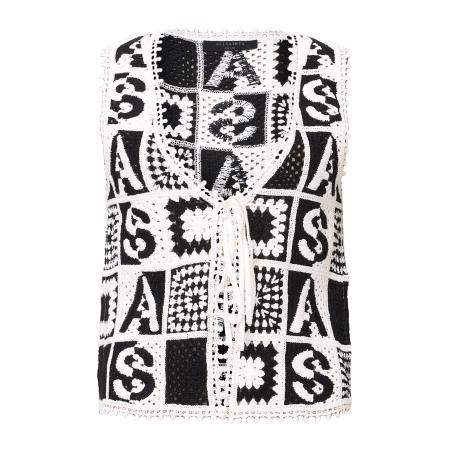 AllSaints AllSaints Gebreide bodywarmer FLORENCE zwart / wit