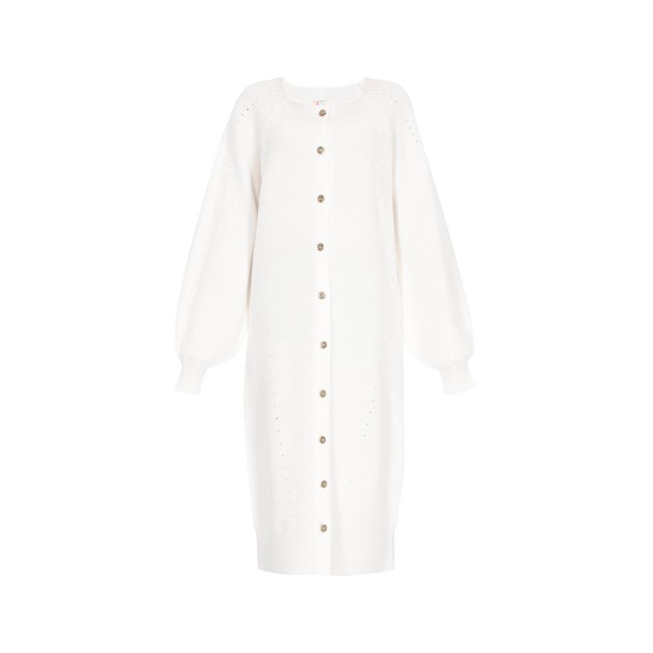 IZIA IZIA Gebreid vest offwhite -