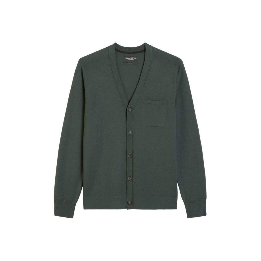 Marc O'Polo Marc OPolo Gebreid vest donkergroen -
