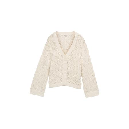 Tom Tailor TOM TAILOR DENIM Gebreid vest offwhite