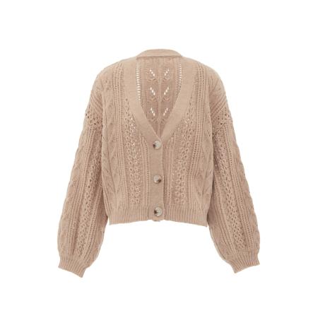 aleva aleva Gebreid vest beige