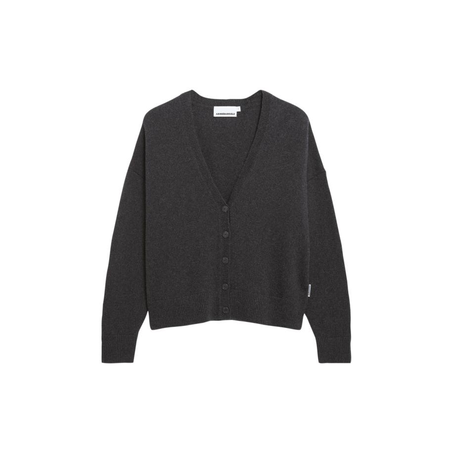 Armedangels ARMEDANGELS Gebreid vest grijs gemêleerd -