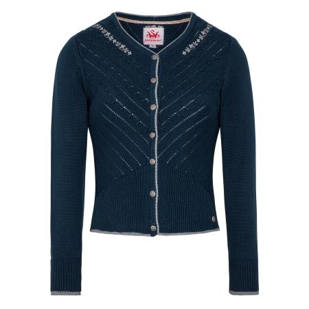 Spieth & Wensky SPIETH & WENSKY Gebreid vest Abby donkerblauw