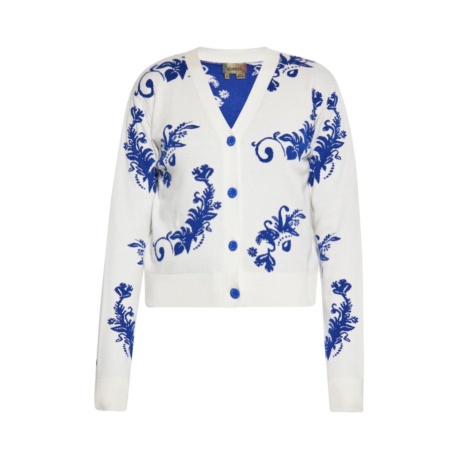 ebeeza ebeeza Gebreid vest blauw / wolwit -