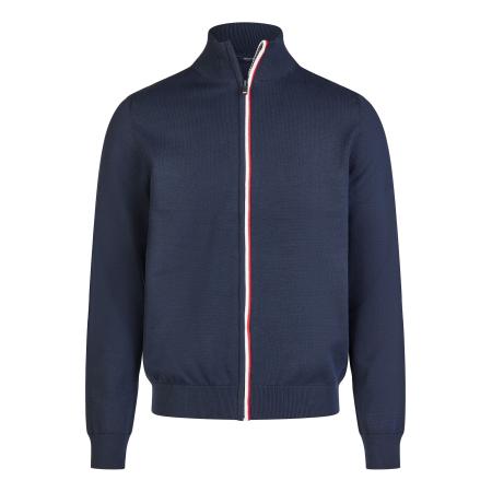 HECHTER PARIS HECHTER PARIS Gebreid vest nachtblauw / rood / wit