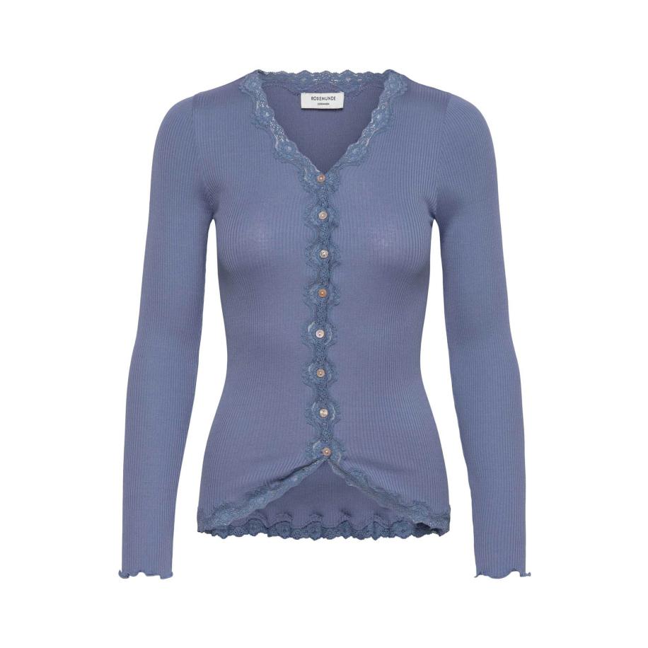 Rosemunde rosemunde Gebreid vest hemelsblauw -