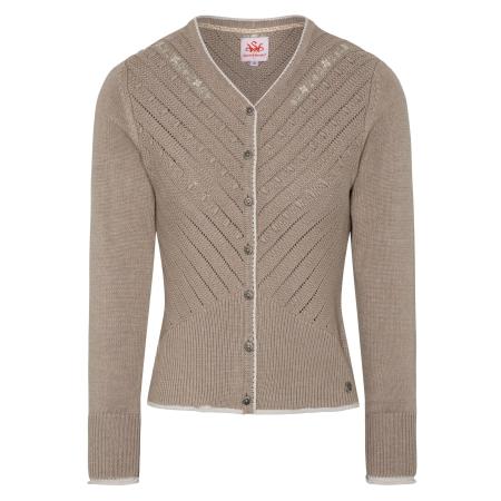 Spieth & Wensky SPIETH & WENSKY Gebreid vest Abby taupe