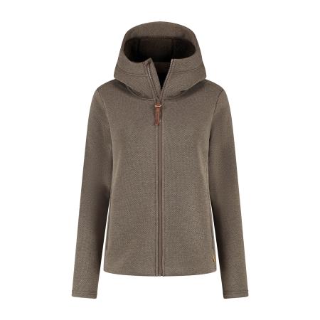 MGO MGO Gebreid vest Macy donkerbruin