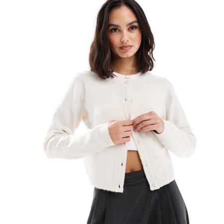 Brave Soul Vest met knoopsluiting in wit