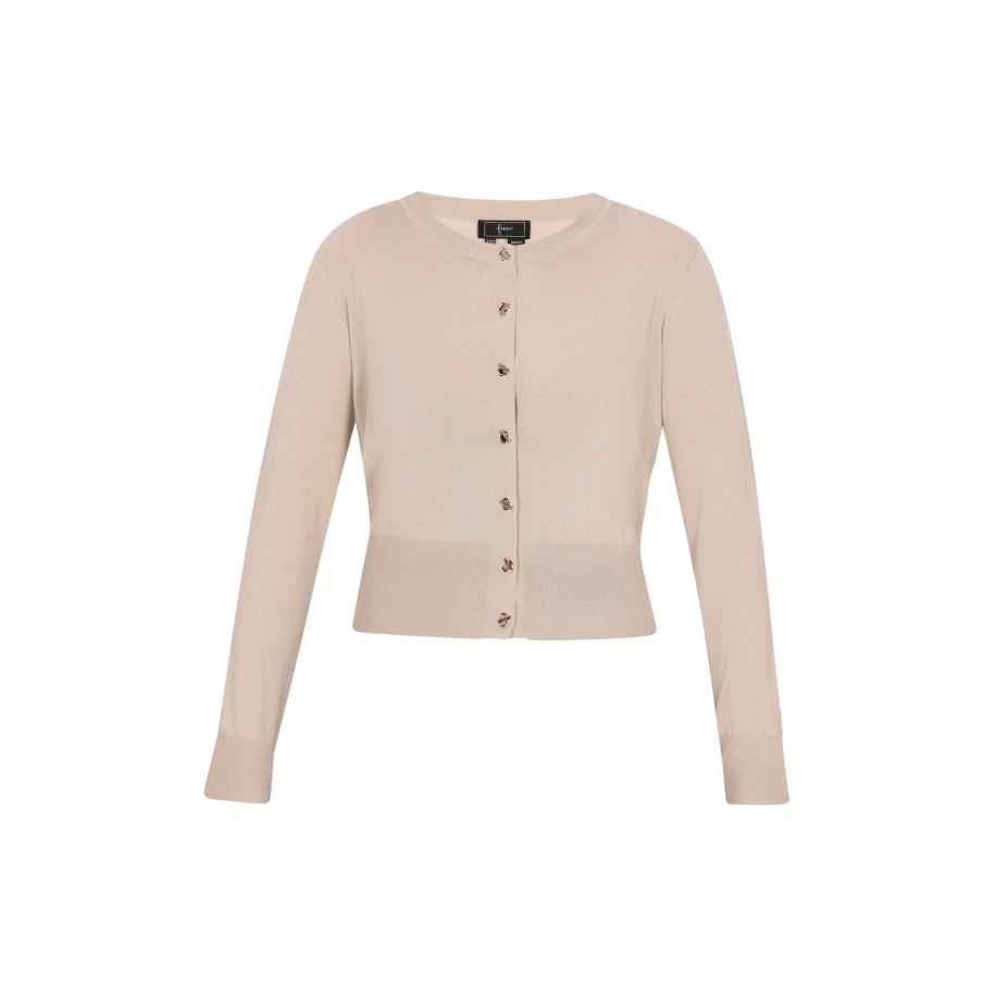 Faina faina Gebreid vest beige -