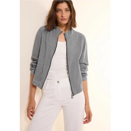 CECIL Kort seersucker jasje