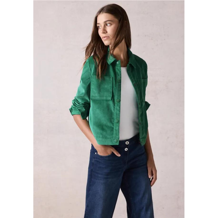 CECIL Kort corduroy jack Groen