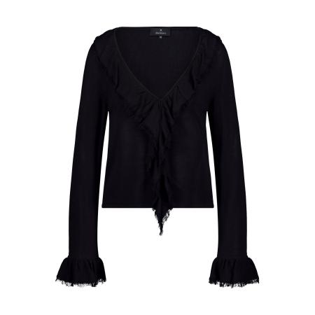 Monari monari Gebreid vest zwart