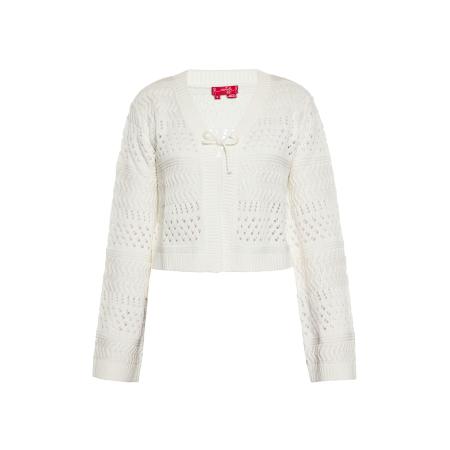 Swirly swirly Gebreid vest wit