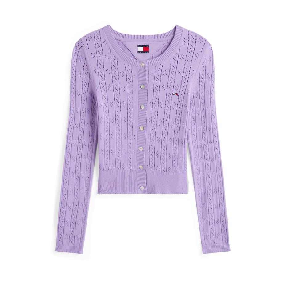 Tommy Jeans Tommy Jeans Gebreid vest lavendel -