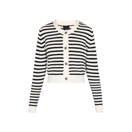 DreiMaster DreiMaster Klassik Gebreid vest zwart / offwhite