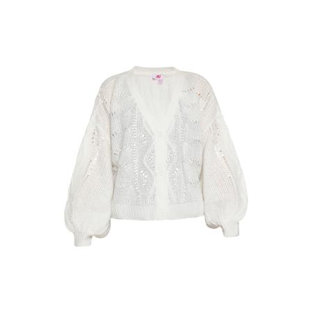 MYMO MYMO Gebreid vest wit