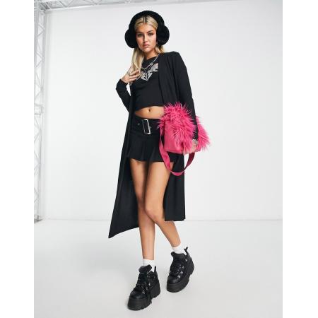 Noisy May Lichtgewicht vest met lange pasvorm in zwart