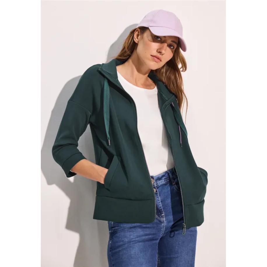 CECIL Jas met sjaalkraag Groen