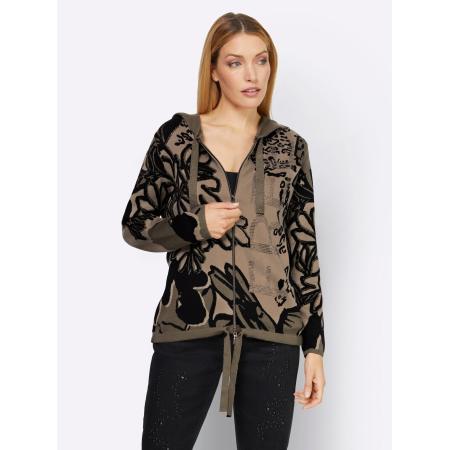 heine heine Gebreid vest kaki / zwart