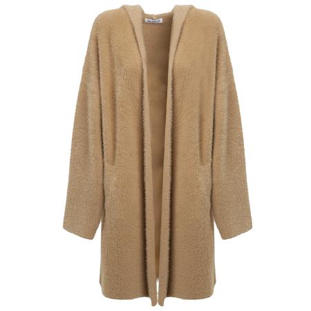 Influencer Influencer Gebreide mantel camel