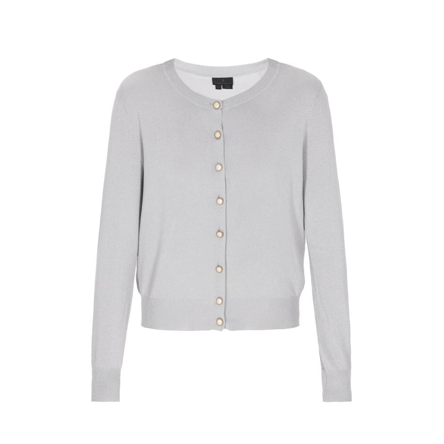 DreiMaster DreiMaster Klassik Gebreid vest Classic Look grijs / zilver -