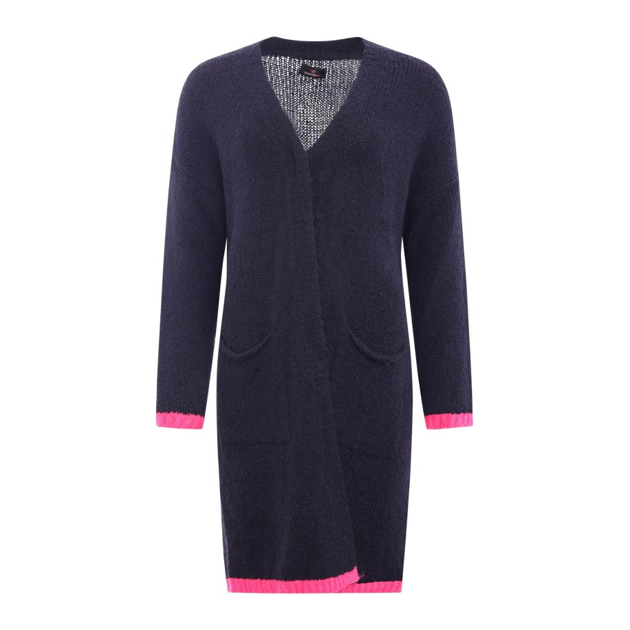 zwillingsherz Zwillingsherz Gebreid vest Neon & Love navy / pink -