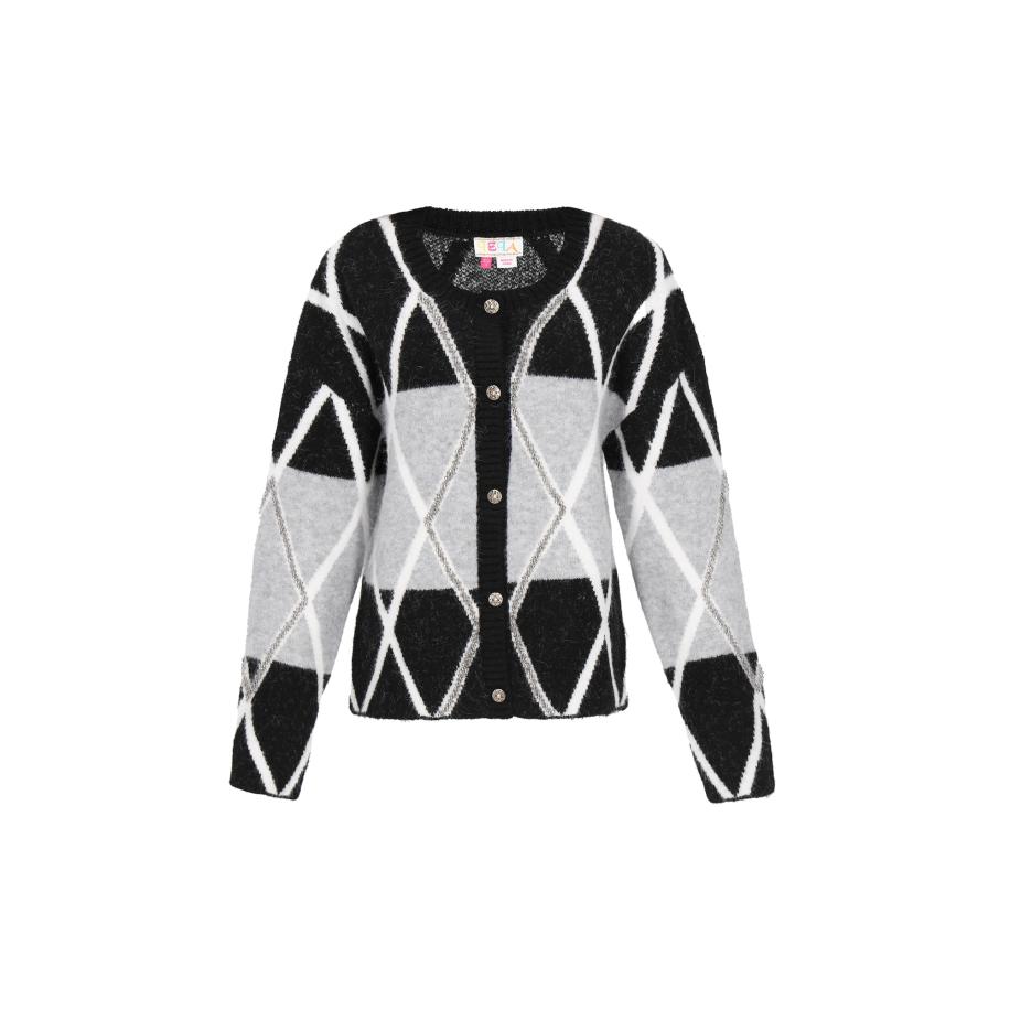 IZIA IZIA Gebreid vest zwart -