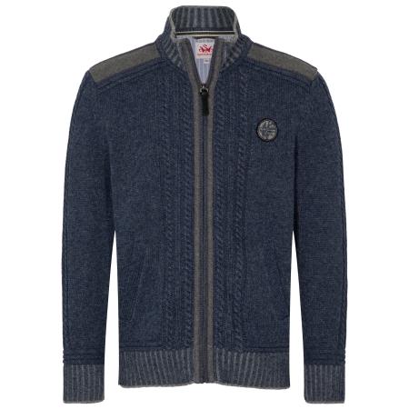 Spieth & Wensky SPIETH & WENSKY Gebreid vest Erato donkerblauw / grijs gemêleerd