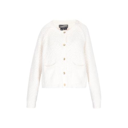 DreiMaster DreiMaster Vintage Gebreid vest offwhite