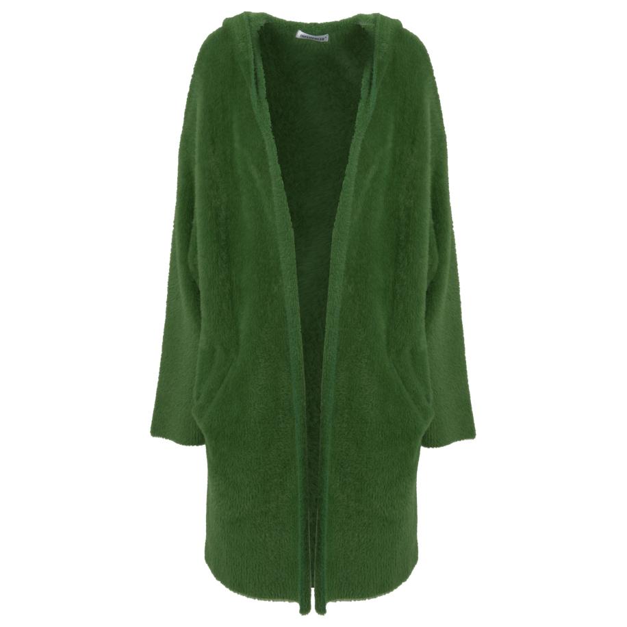 Influencer Influencer Gebreide mantel groen -