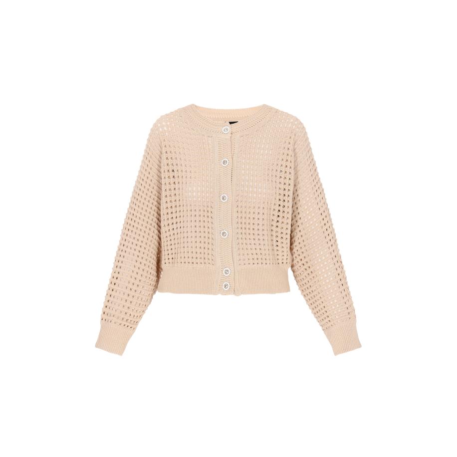 DreiMaster DreiMaster Klassik Gebreid vest beige -