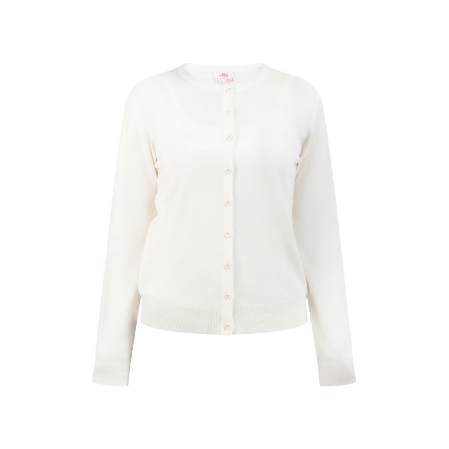 MYMO MYMO Gebreid vest wolwit -