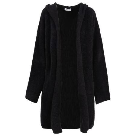Influencer Influencer Gebreide mantel zwart