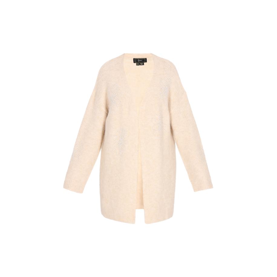 Faina faina Gebreid vest lichtbeige -