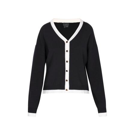 DreiMaster DreiMaster Klassik Gebreid vest navy / wit