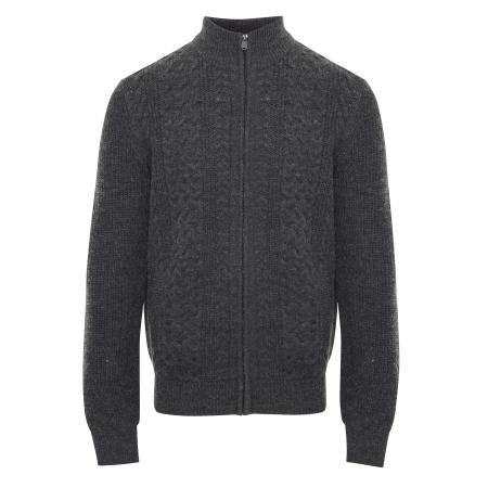 Threadbare Threadbare Gebreid vest Kade antraciet